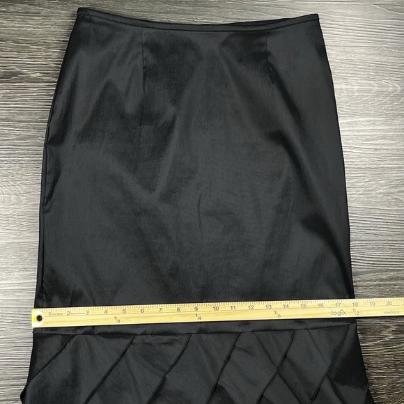 VTG XSCAPE by Joanna Chen Strapless Tiered Ruffle Mermaid Maxi Dress Black SZ 8 - Picture 9 of 13